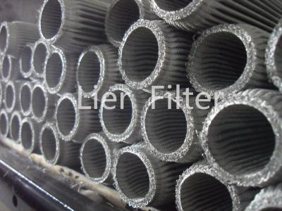 China Stainless Steel Folding Filter Element Withstand 30MPa To 90MPa Pressure for sale