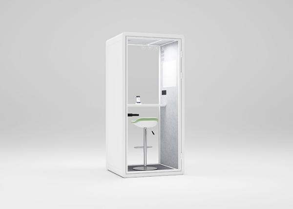 Quality Luxury Office Phone Booths Laminated Glass Hidden Frame Acoustic Meeting Pods for sale