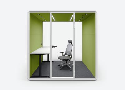 China Safe Laminated / Tempered Glass Soundproof Office Pod Isolate Sound Silent Booth for sale