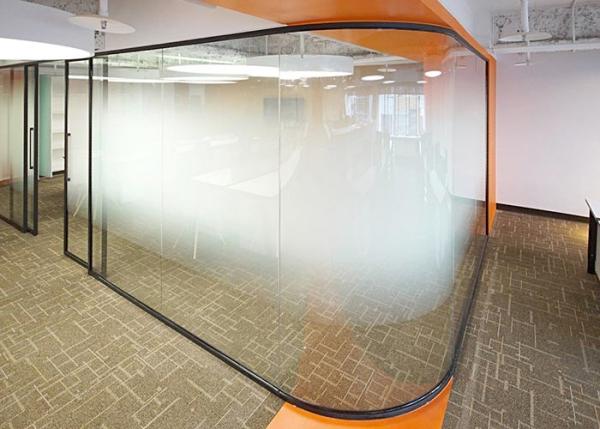 Quality Interior Curved Glass Partition Wall Double Glass Office Room Partitions for sale