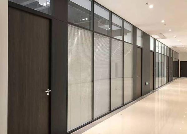 Quality Acoustic Steel Solid Partition Wall Prefabricated Demountable Glass Office Partitions for sale