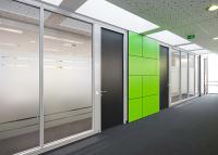 Quality Single / Double Glazed Frameless Glass Partition Walls Modular Demountable for sale