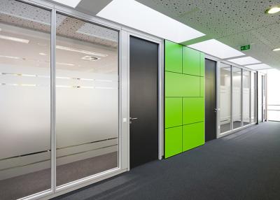 China Single / Double Glazed Frameless Glass Partition Walls Modular Demountable Soundproof for sale