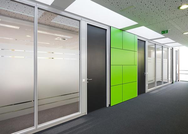 Quality Single / Double Glazed Frameless Glass Partition Walls Modular Demountable Soundproof for sale