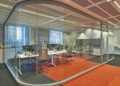 Quality Double Layers Soundproof Frameless Glass Partition Wall High Sound Isolation for sale