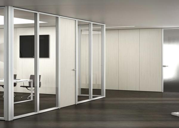 Quality Create A Modern Fire Rated Glass Partition Aesthetic Office Glass Partition Walls for sale