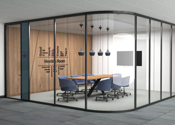 Quality Double Height Sound Insulation Glass Partition Soundproof Easy To Disassemble for sale