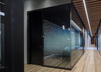 Quality Double Layer Frosted Glass Wall Partition Frameless Glass Wall System With for sale