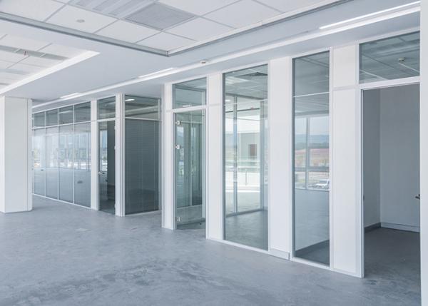 Quality Demountable Solid Partition Wall Fixed pre fabricated Glass Wall Panels For Office for sale