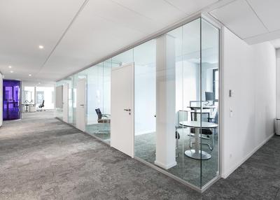 Quality Office Frameless Glass Partition Wall Single Double Glass Partition Wall for sale