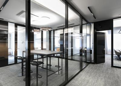 China Customized Office Modular Glass Partition Walls Aluminium Glass Partition Wall for sale