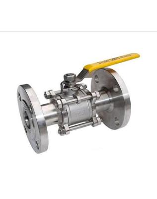 China SS304 SS316 CF8M Three Piece Flange Ball Valve Cast Iron Material for sale