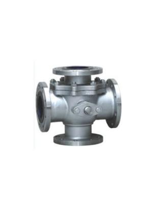 China Four Way Ball Valve Steel Ball Valves Trunnion Mounted Type for sale