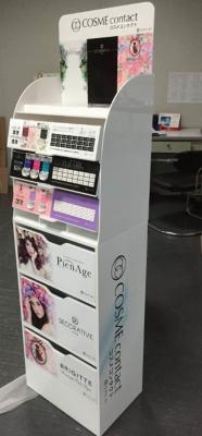 中国 4C 完全な印刷アクリル POP の陳列台、広告ヘッダーが付いている床の地位の表示 販売のため