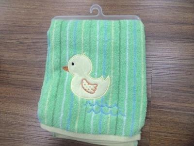 China Personalized 100% Cotton Jacquard Bath Towel with Duck Embroide Wholesale Custom Children's Bath Towel for sale