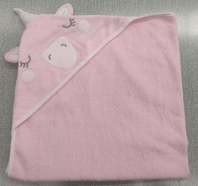 China Oeko-tex certificated cotton soft unicorn design baby hooded towel for kids for sale