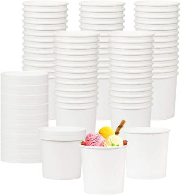 China 12 OZ Frozen Dessert Containers with Lids, Cold and Hot Food Container for Soup, Dessert, Yogurt, Sauce à venda