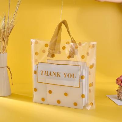 China Clear Retail Tote Shopping Bag LDPE Plastic Boutique Merchandise Bags for sale