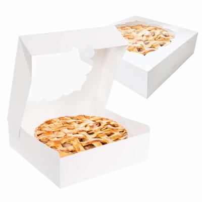 China Bakery Kraft Food Boxes With Window For Pies, Cheesecake And Chocolate Strawberries for sale