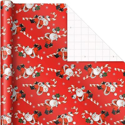 China Vintage Christmas Kraft Paper Cut Lines Rustproof Gift Wrapping Paper for sale
