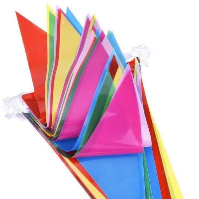 China Festival Party Flag Banners Triangle Decorative Pennant Flags Multi Color Te koop