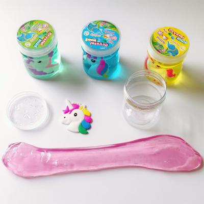 China Transparent Decompression Toy Colorful Kids Playing Crystal Mud Te koop