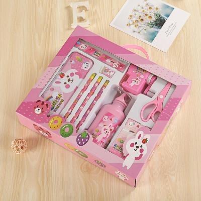 Cina Portable Children's Birthday Learning Set Gift Box Stationery Cup Water Prize Opening School Elementary School Set in vendita
