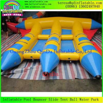 China Professional Inflatable Fly Fish Boat Small Fly Fishing Banana Boats fFr Water Park Games for sale