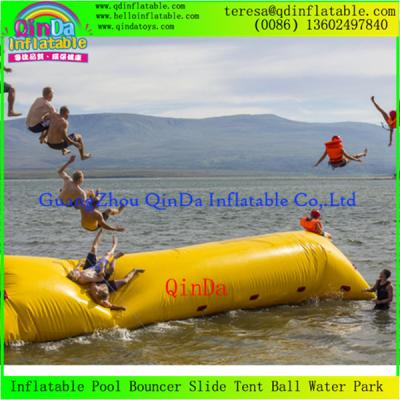 China Big Colorful Lake water Air Bag Inflatable Water Launch Jump Blob For Sale for sale
