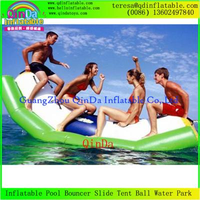 China Fashion Durbale 0.9mm Thickness PVC Tarpaulin Inflatable Water Totter Seesaw for sale