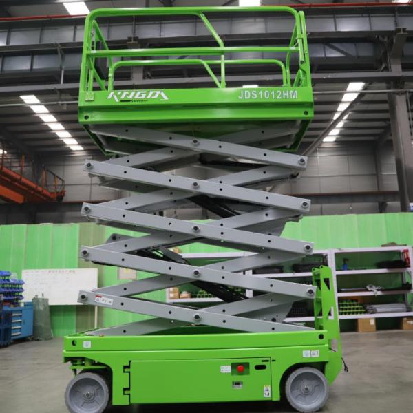 Quality Automatic Braking System 2WD Scissor Lift Platform Height 10m 24V DC for sale