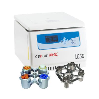 China Benchtop L550 Low Speed Centrifuge With 4x500ml 200ml 100ml Swing Rotors for sale