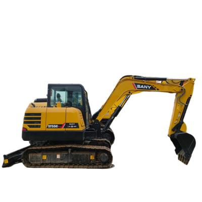 China Used SANY SY55C Hydraulic Crawler Mini Excavator Digger Agriculture Construction for sale