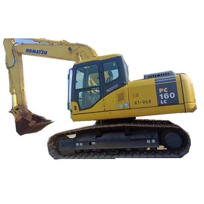 China Excavadores usados correa eslabonada hidráulica PC160LC 16 Ton Backhoe Excavator de KOMATSU en venta
