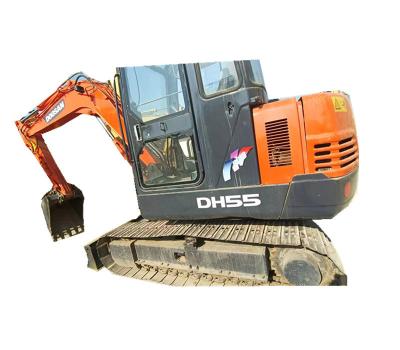 China Mini 5 Ton Used Doosan Excavator DH55-V Hydraulic Crawler Excavator for sale