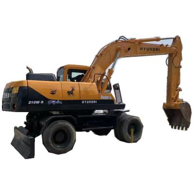 China R210W 9 Hyundai Wheel Excavator Limited Sites Heavy Duty Operating Weight 22 Ton for sale