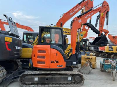China Used Hitachi Zx55 Mini Crawler Excavator Weight 5tons Red Color for sale