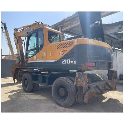 China Used Hyundai R210W Wheel Excavator Heavy-duty Digger Te koop