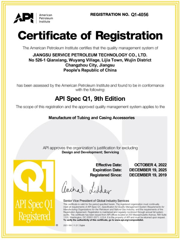 API-Q1 - Jiangsu Service Petroleum Technology Co., Ltd