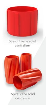 China 105 Series Rigid Centralizer Casing Accessories Aluminum Or Cast Steel for sale