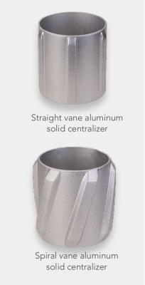 China Aluminum Centralizer Casing Accessories Solid Centralizer Straight Or Spiral Blade en venta