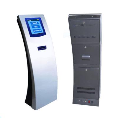 China Hospital 17 Inch Scratchproof Queue System Ticket Dispenser Queuing Ticket Machine With Receipt Printer for sale