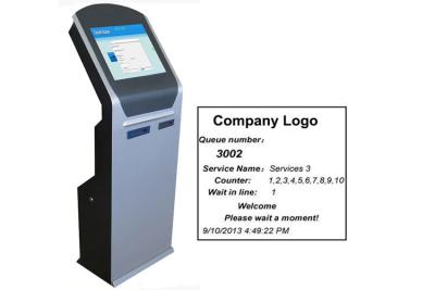 Chine Machine de marque de nombre de file d'attente de kiosque de distributeur de billet de système de gestion de file d'attente d'écran tactile d'IR à vendre