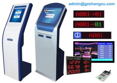 China IR Electronic Queuing System Self Service Ticketing Kiosk For Banks Hospitals for sale