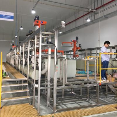 Chine Ligne de galvanoplastie accrochante équipement de préparation automatique de plaques de baril de préparation de surface à vendre