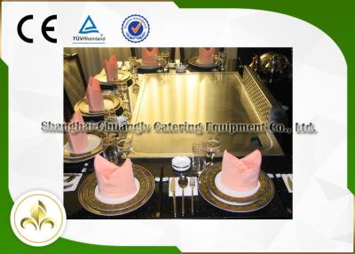 中国 Teppanyakiのグリルのテーブルの高性能7の座席容量の換気装置の低下 販売のため