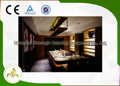 China Flat Electric Grill Indoor 9 Seat Japanese Restaurant Table CE ISO9001 Certification for sale