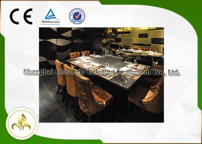 中国 10の座席LPG/パイプラインの天燃ガスのTeppanyakiのグリルのテーブル、住宅のHibachiのグリルのテーブル 販売のため