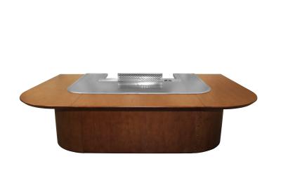 China Vaulted Electric Teppanyaki Grill / 304 stainless steel Teppanyaki Table for sale