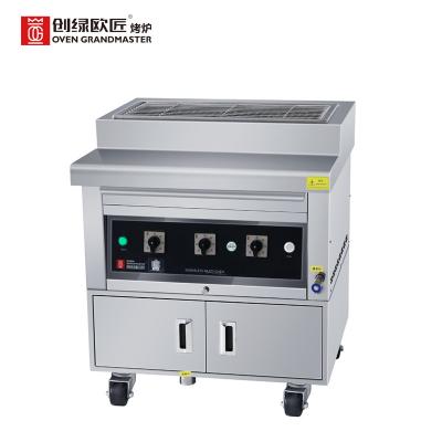 China Kebab Commercial Bbq Grill 380V Smokeless Natural Gas Bbq Grill for sale